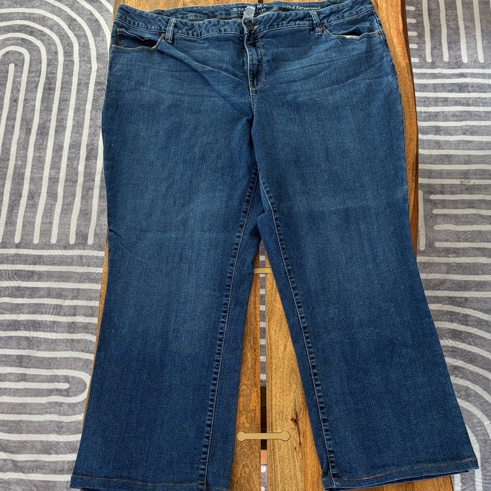 Sonoma Dark Blue Mid Rise Demi Bootcut Women's Jeans